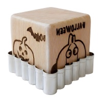 Uitsteker met Halloween-stempelkubus 6,7 x 6,7 cm - Scrapcooking