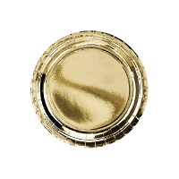 Metallic kartonnen borden van 23 cm - 6 stuks