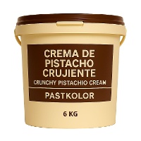 Knapperige pistache crème van 6 kg - Pastkolor