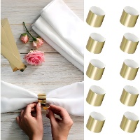 Gouden papieren servetringen - 10 stuks