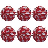 Bolvormige papieren lampionnen met stippen van 22 cm - 12 stuks