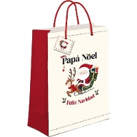Cadeautas met de Kerstman, 60 x 45 x 13 cm - 1 stuk