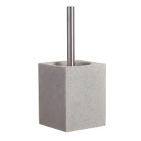 Toiletborstelhouder zandkleur vierkant steen - 1 stuk