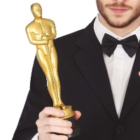 Gouden filmprijs beeldje - 32 cm