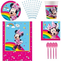 Feestpakket Minnie Mouse Regenboog - 8 personen