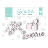 Chipboard Selfie - Artis decor - 3 stukjes