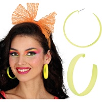 Neon?effect oorringen - 1 paar