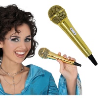 Gouden microfoon 20 cm