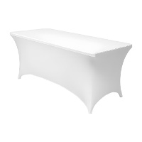 Elastische tafelhoes 1,80 x 0,76 x 0,75 m, wit