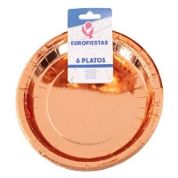 Metallic kartonnen borden - 18 cm - 6 stuks