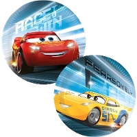 Cars blauwe bordjes 20 cm - 8 stuks