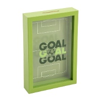 Voetbalspaarpot van 22 x 14,5 x 4 cm