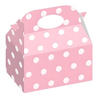 Kartonnen doosjes met stippen 16 x 16 x 10,5 cm - 12 stuks