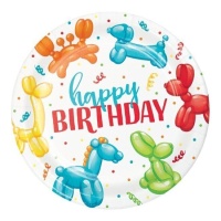 Ballondieren Feestborden 23cm - 8 stuks