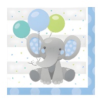 Servetten van Elephant Baby 16,5 x 16,5 cm - 16 stuks