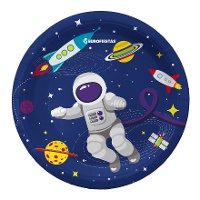 Verzamelborden Astronaut 18 cm - 8 stuks