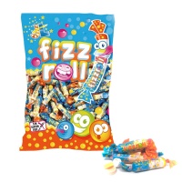 Assortiment zak van 1,2 kg Fizz Roll perssnoepjes