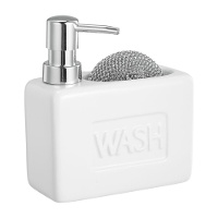 WASH-zeepdispenser met geïntegreerde schuursponshouder