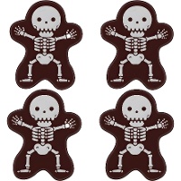 Halloween Skelet Donkere Chocolade Figuren - 72 stuks