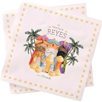 Servetten van 16,5 x 16,5 cm met de Drie Koningen - 20 stuks