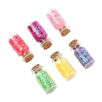 Kleurrijke Hartvormige Glitters - 6 potjes
