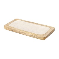 Rechthoekige houten sleutelbakje 22,5 x 12,5 cm - DCasa