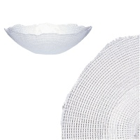Infinity 31 cm glazen fruitschaal - Vivalto