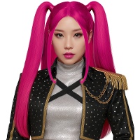 K-Pop pink charm pruik voor dames - BESCHIKBAAR DECEMBER 2025