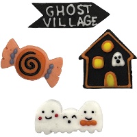 Assortiment suikerfiguren voor Halloween-dorp, 4 cm - Dekora - 40 stuks