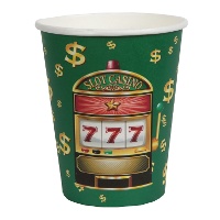 Groene casinobekers van 270 ml - 10 stuks