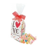 Zakje met diverse Love marshmallows van 140 gr