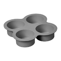 Vorm van 13,8 x 13,8 cm voor airfryer met 4 compartimenten