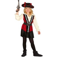 Piratenkostuum met schedels voor meisjes