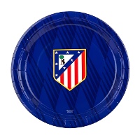 Atlético de Madrid blauwe bordjes 18 cm - 8 stuks