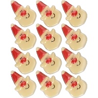 Witte chocolade kerstmanfiguurtjes - 12 stuks