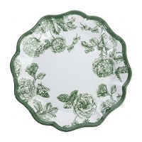 Bord 26,5 cm met groen bloemenmotief
