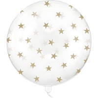 Transparante orbz-ballon met sterren van 60 cm