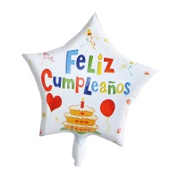 Witte ster ballon 