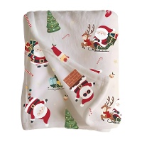 Kerstdeken met de Kerstman van 1,50 x 1,25 m
