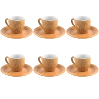Mosterdgele koffiekopjes 100 ml - 6 stuks