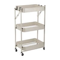 Inklapbare bijzetwagen 77 x 45 x 30 cm - naturel