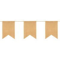 Slinger van 15 jute vlaggen - 1 eenheid
