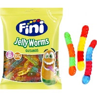 Meerkleurige Wormen - Fini Worms - 90 gr