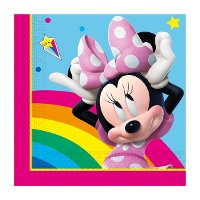 Servetten Minnie Regenboog 16,5 x 16,5 cm - 20 stuks