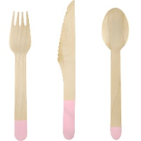 Houten bestek - 18 stuks
