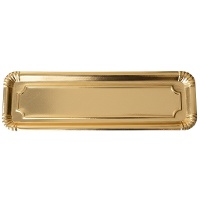 Gouden serveerschaal 45 x 13 cm - 100 stuks
