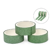Washi tape met glitter van 3 m - 3 stuks
