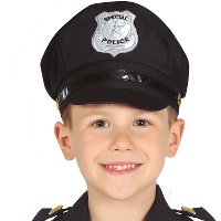 Kinderpolitiepet zwart
