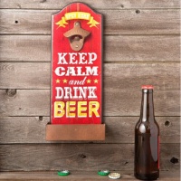 Wandflesopener Keep Calm - 1 stuk