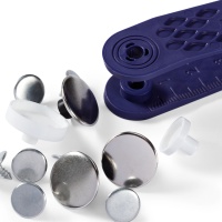 Knoopjes voor jeans van 1,7 cm glad met gereedschap - Prym - 8 stuks